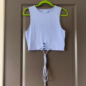 American Eagle Splatter Tie Crop Top